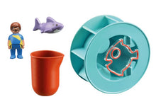 Playmobil 70636 1.2.3 Aqua Water Wheel With Baby Shark