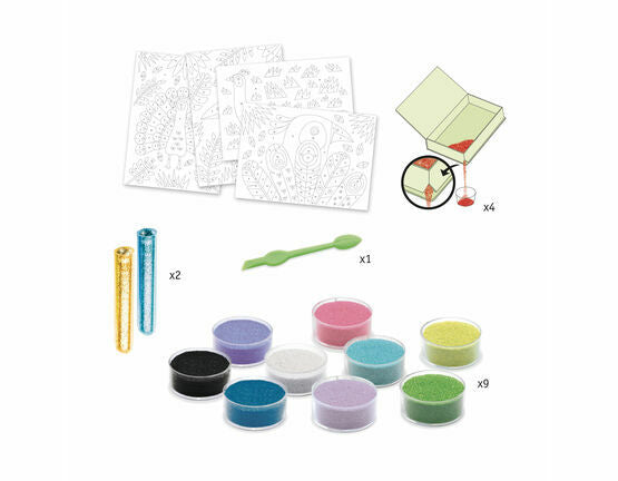 Djeco Coloured Sands Dazzling Birds