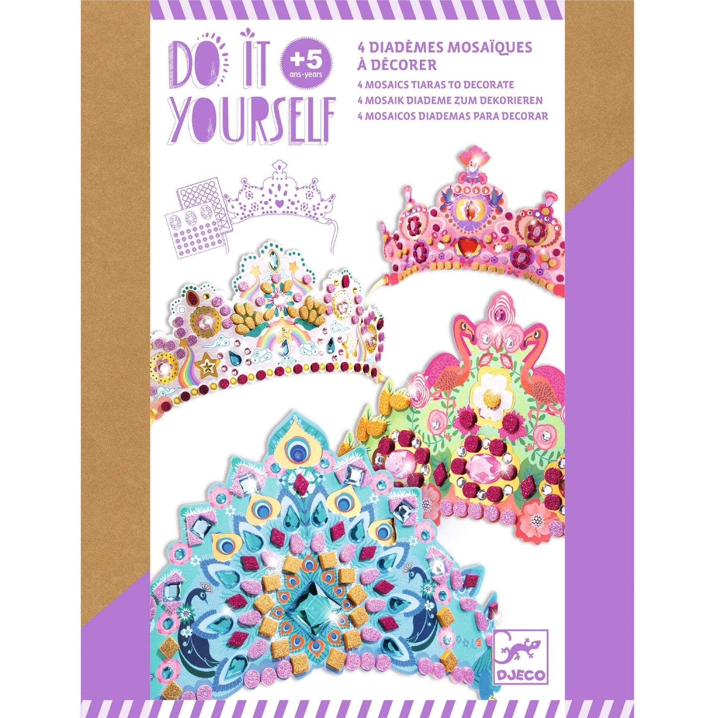 Djeco DIY Mosaic Tiaras Like A Princess