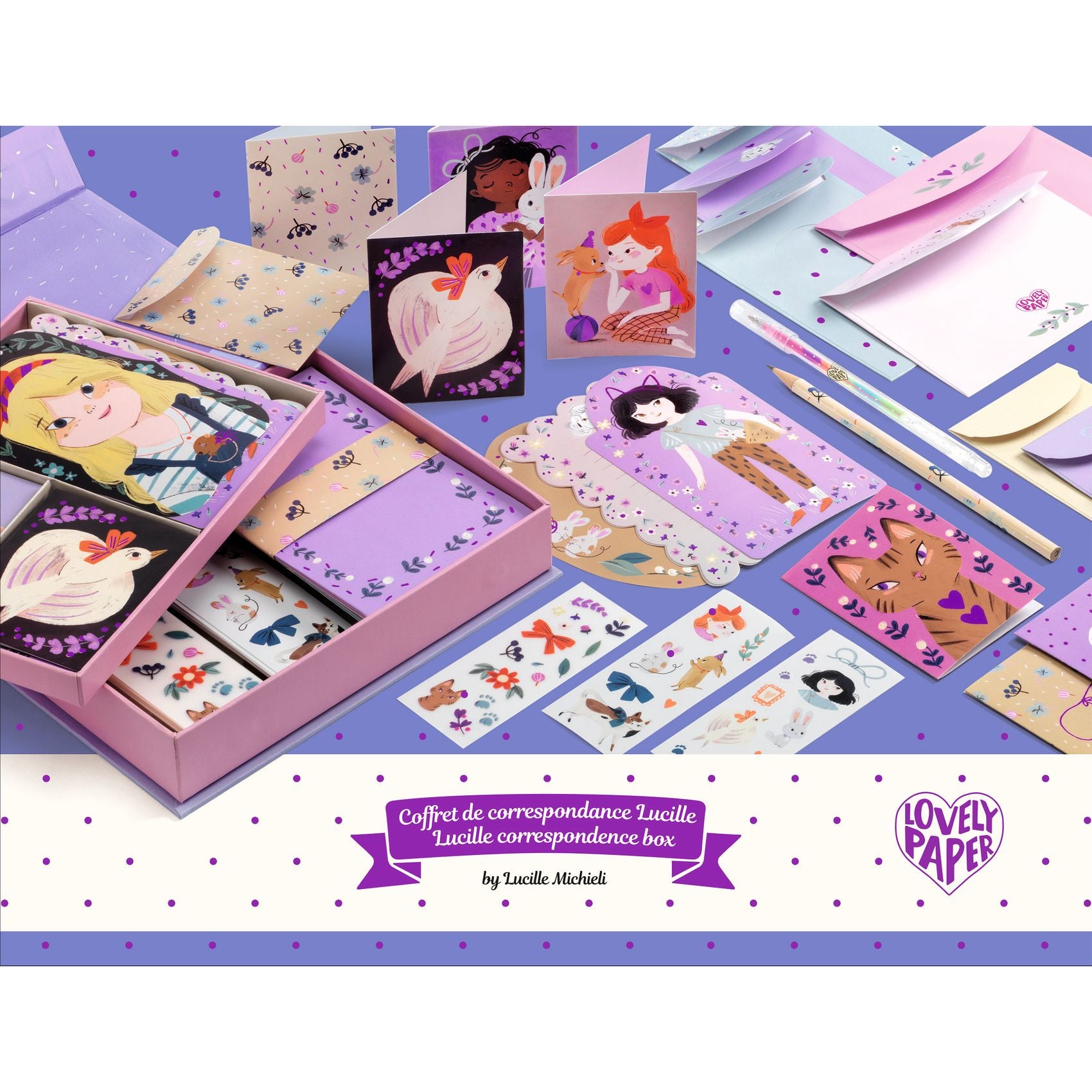 Djeco Lucille Correspondence Box Letter Writing Set