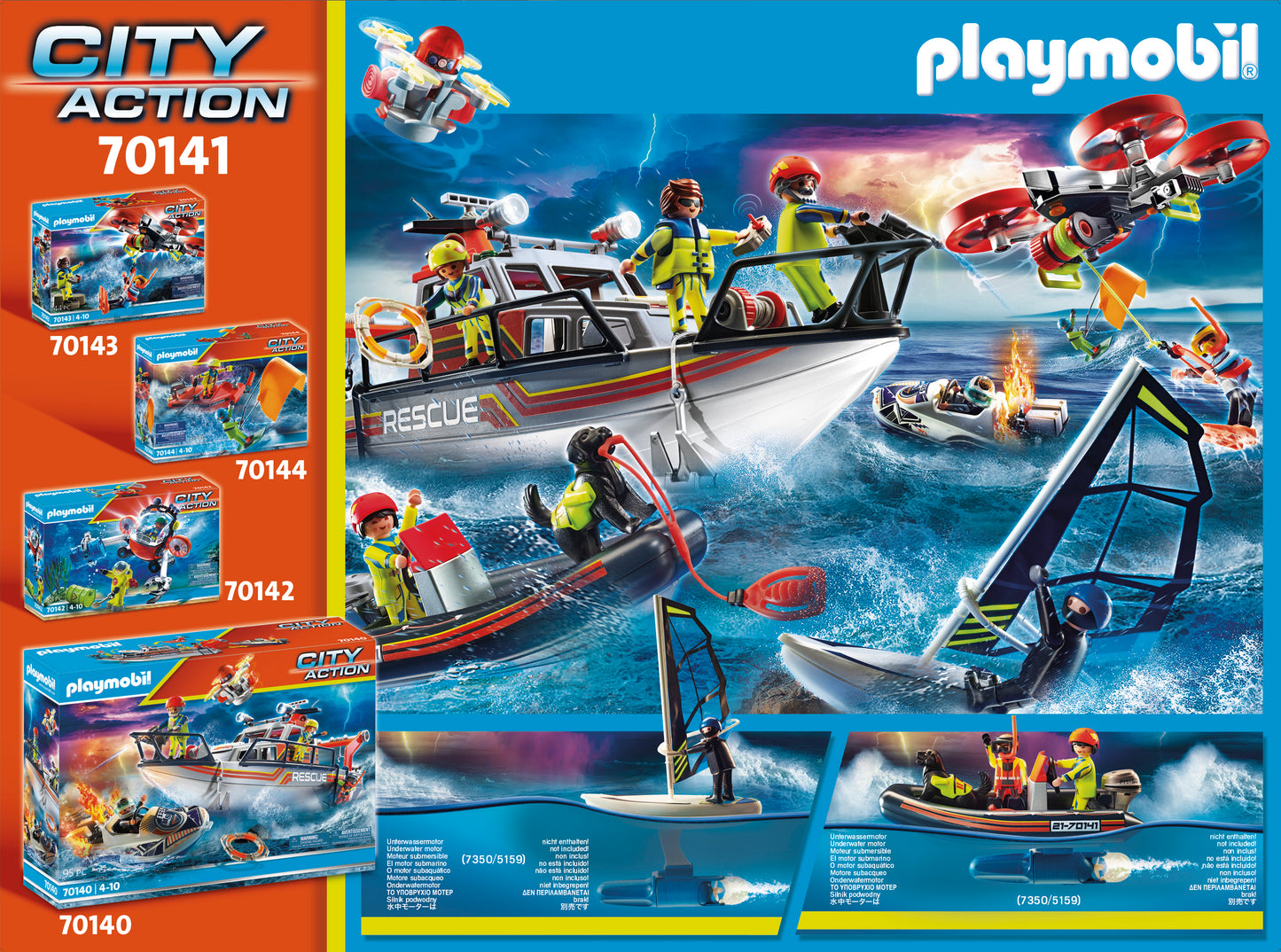 Playmobil 70141 City Action Sea Rescue Water Rescue with Dog