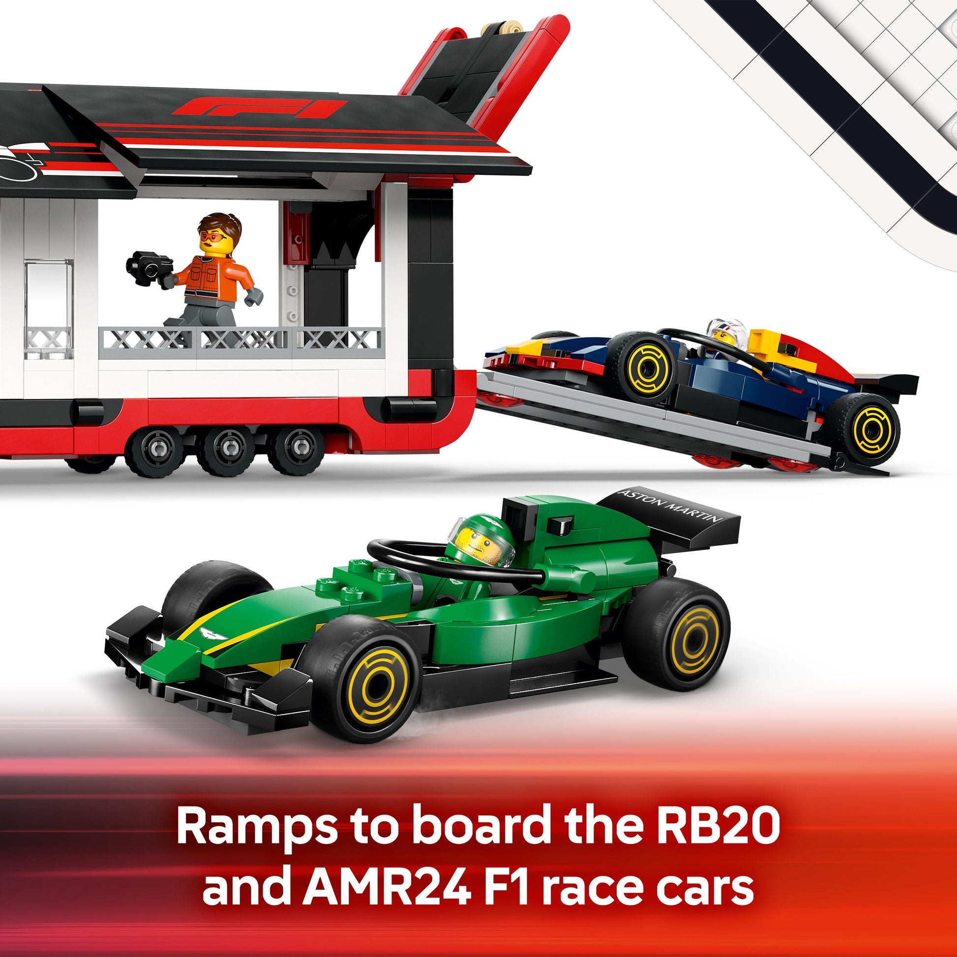 Lego City Formula 1 60445 F1® Truck with RB20 & AMR24 F1® Cars
