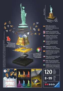 Ravensburger Statue of Liberty Night Edition 3D Puzzle, 216pc Jigsaw Puzzle