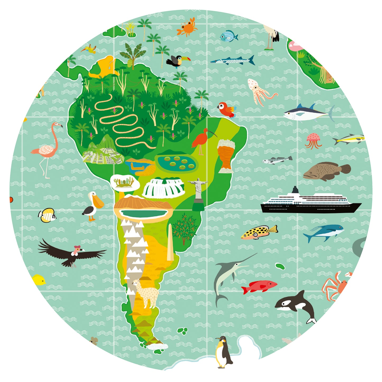 Djeco Around The World 200 Pce Observation Jigsaw Puzzle