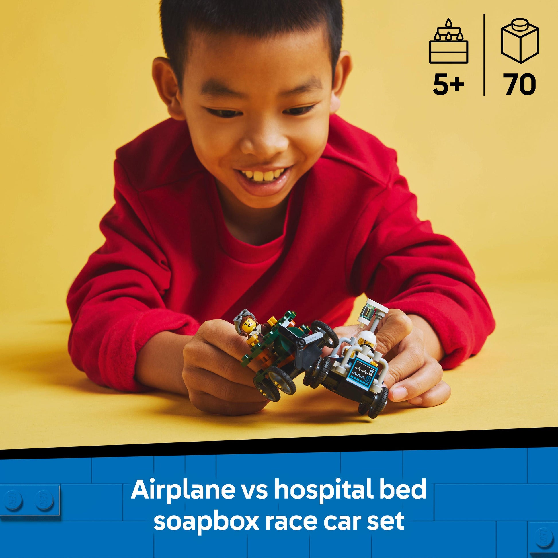Lego City Great Vehicles 60459 Airplane vs. Hospital Bed Race Car Pack
