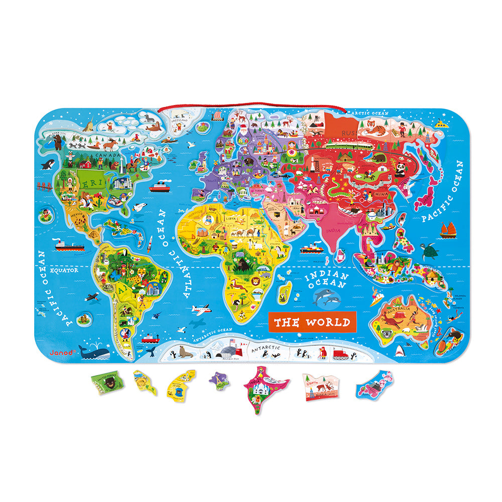 Janod Magnetic World Map - English Version