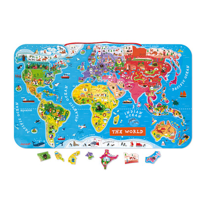 Janod Magnetic World Map - English Version