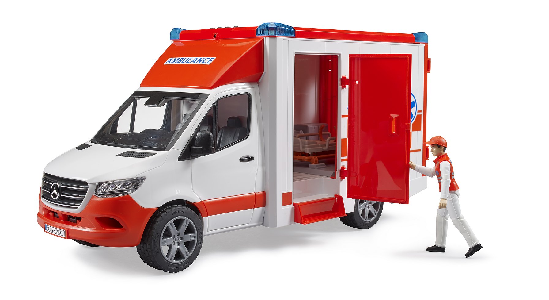 Bruder Mb Sprinter Ambulance W/Driver Light & Sound