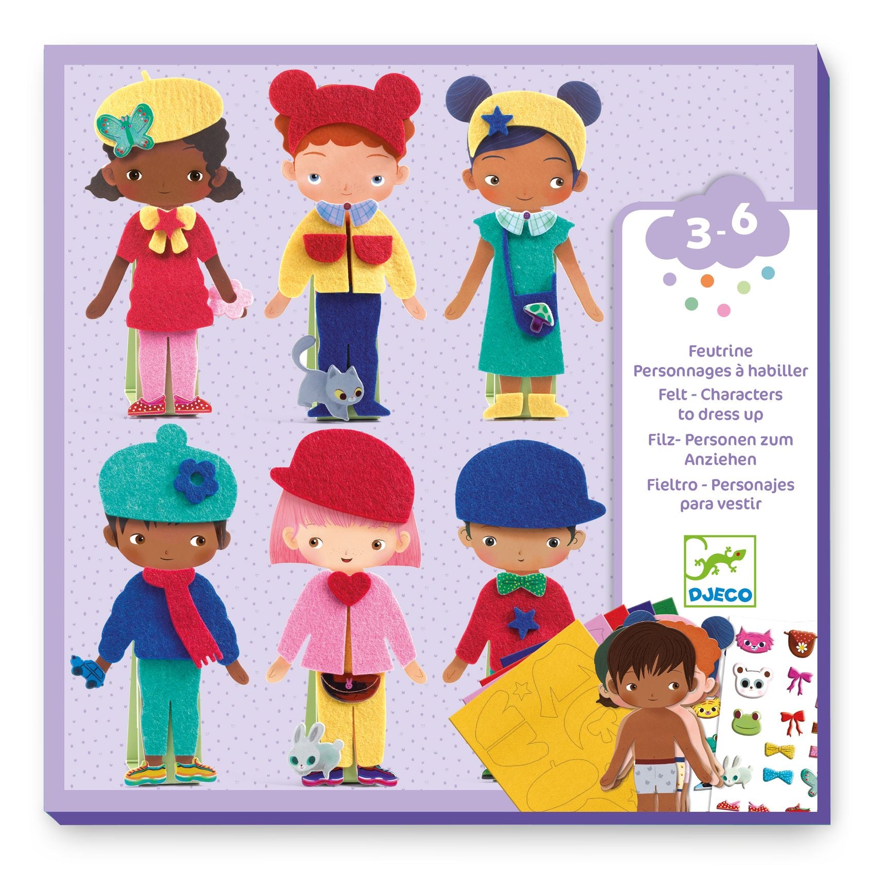 Djeco Felt Characters To Dress-Up