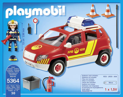 Playmobil Plus Fire Chiefs Car with Lights and Sound