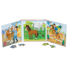 Goki Puzzle Book Horse-Riding stable. Magnetic