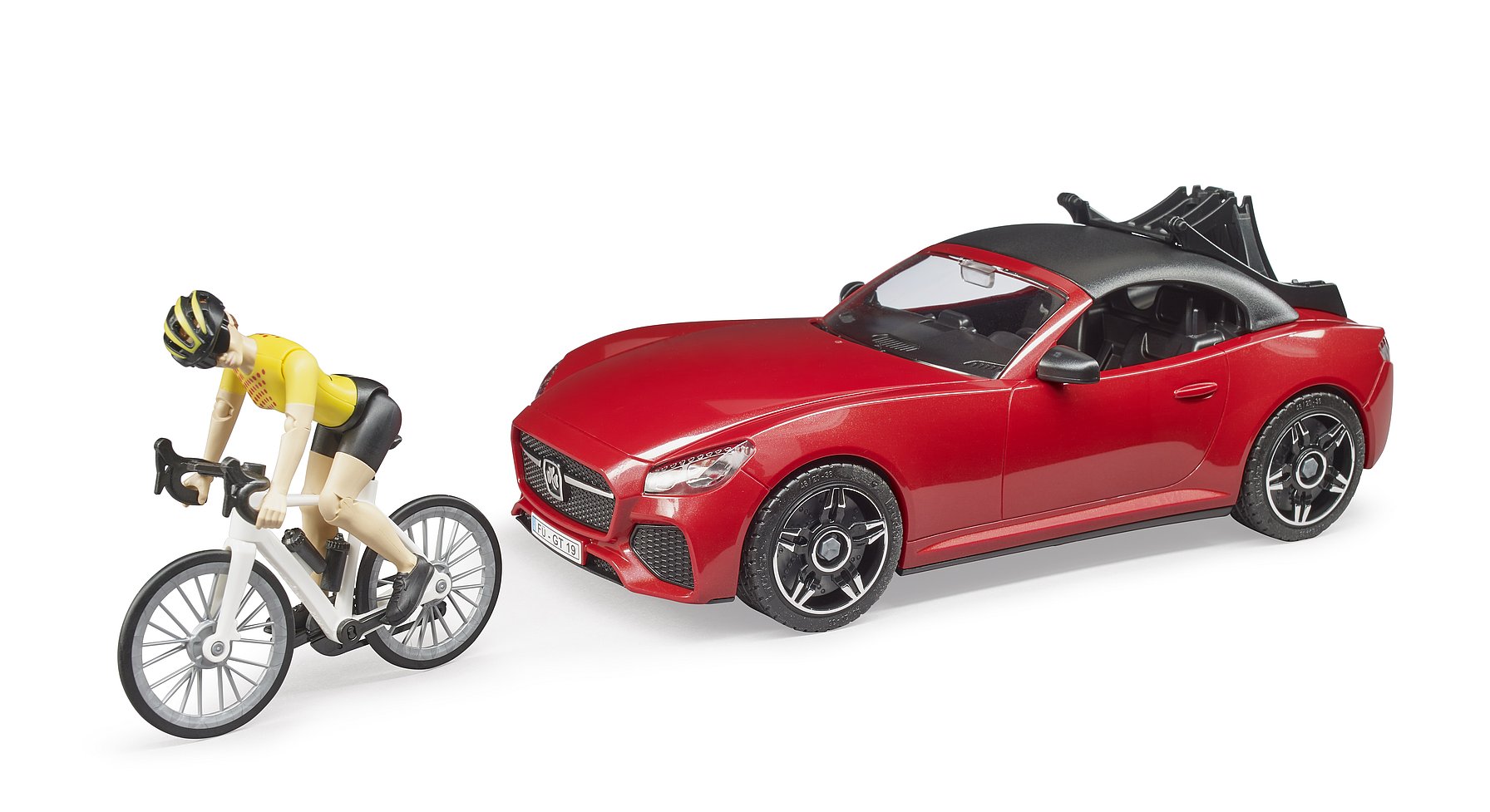 Bruder Roadster With Road Bike & Cyclist