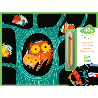 Djeco Learning About Animals Scratch Cards