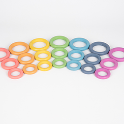 TickiT Rainbow Wooden Rings