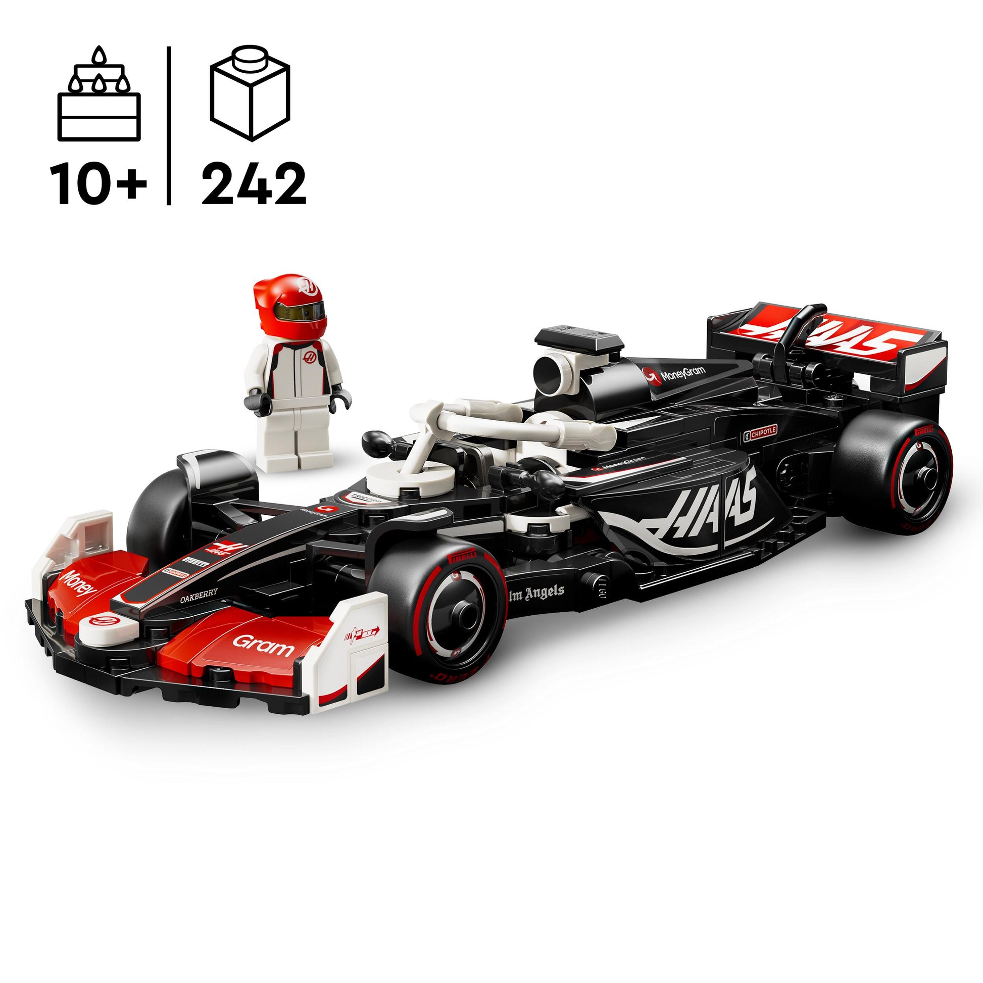 Lego Speed Champions 77250 MoneyGram Haas F1® Team VF-24 Race Car