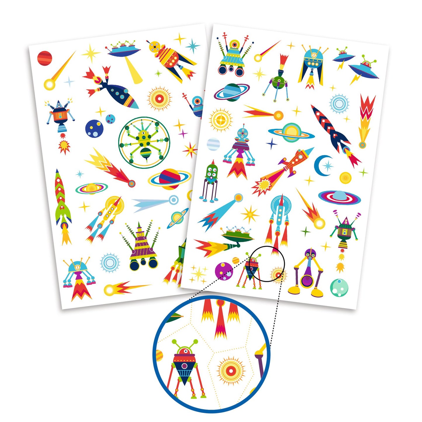 Djeco Space Oddity Temporary Tattoos
