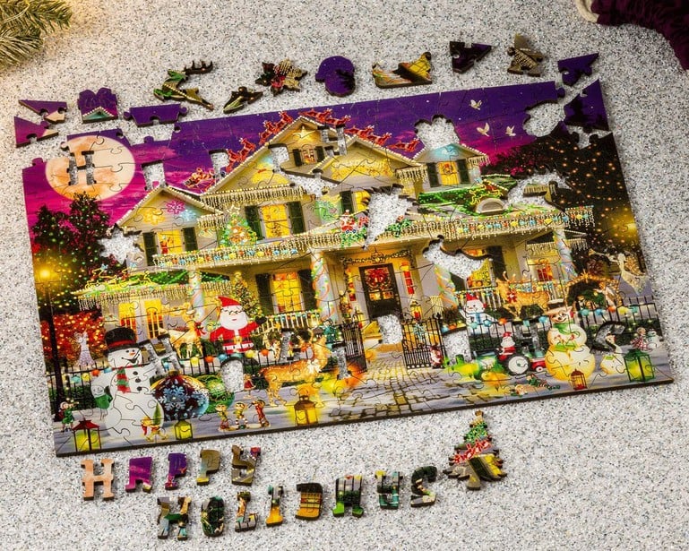 Wentworth Wooden Puzzles Happy Holidays Home - Maxi 250 Pieces