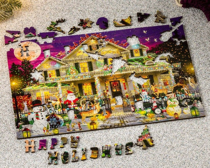 Wentworth Wooden Puzzles Happy Holidays Home - Maxi 250 Pieces