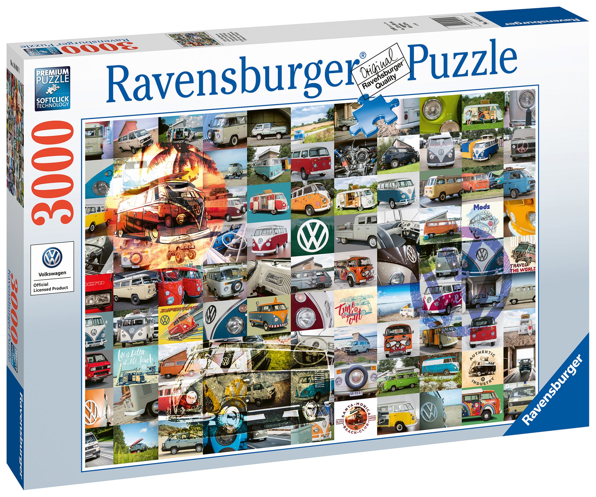 Ravensburger 99 VW Campervan Moments, 3000pc Jigsaw puzzle