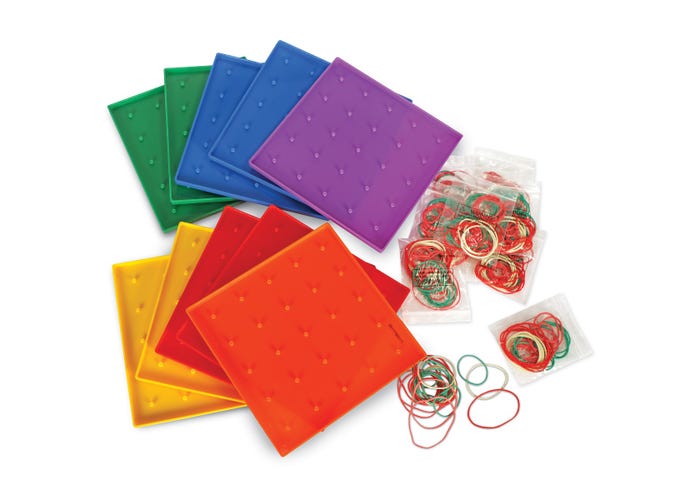 Learning Resources 5 X 5 Pin Geoboards (Set of 10)