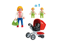 Playmobil 5573 City Life Mother With Twin Stroller