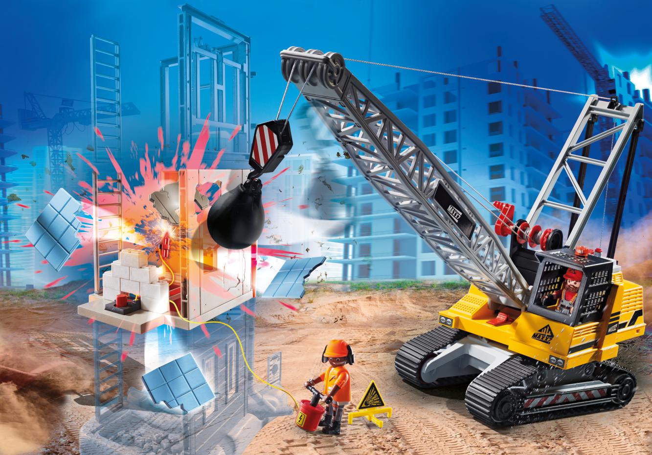 Playmobil 70442 City Action Construction Demolition Crane