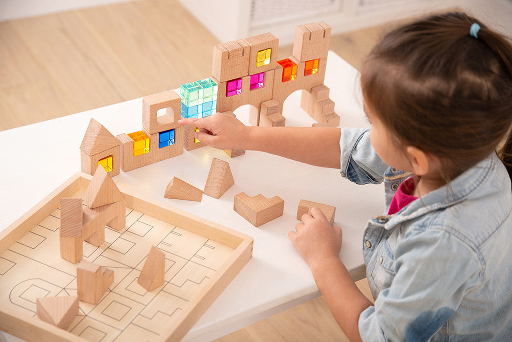 TickiT Wooden Building Gem Blocks