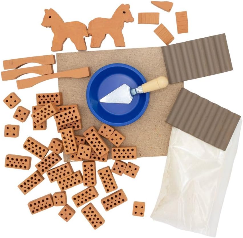 Teifoc Brick Construction Set Small Horse Stable