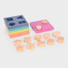 TickiT Rainbow Wooden Shape Stacker