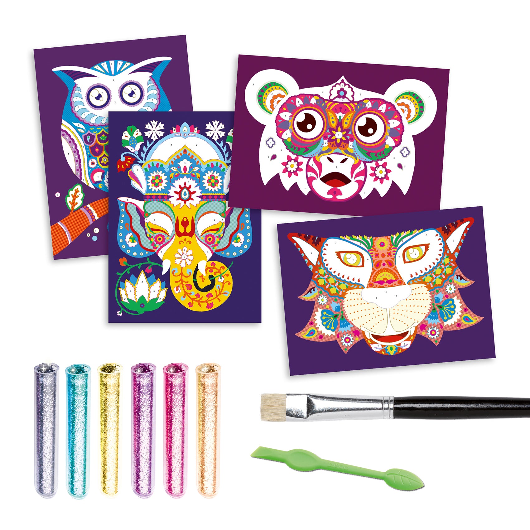 Djeco Glitter Boards Glitter Animals (F)