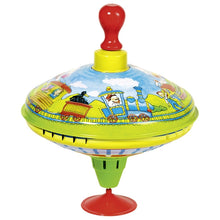 Goki Humming Top With Wooden Handle Train