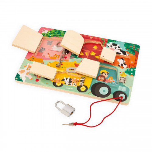 Janod Padlocks Board - The Farm