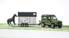 Bruder Land Rover Defender W/Horse Trailer & Horse