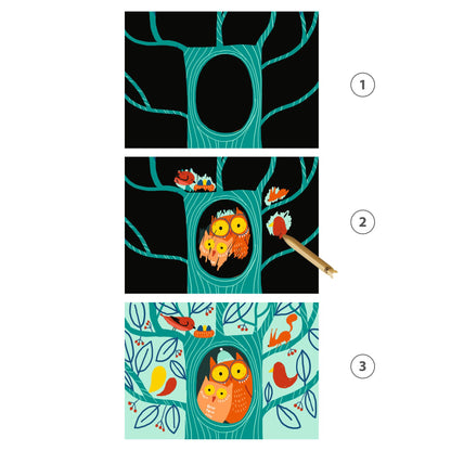 Djeco Learning About Animals Scratch Cards