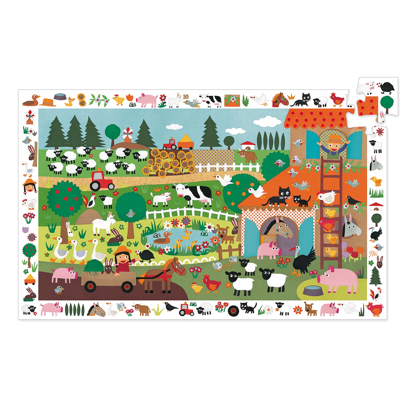 Djeco The Farm 35 Pcs Observation Puzzle