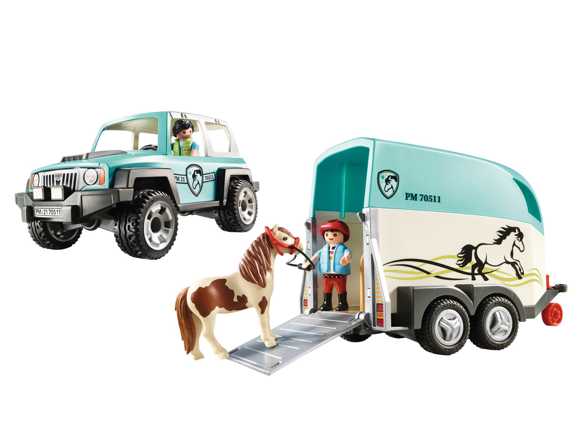 Playmobil 70511 Country Pony Farm Car with Pony Trailer