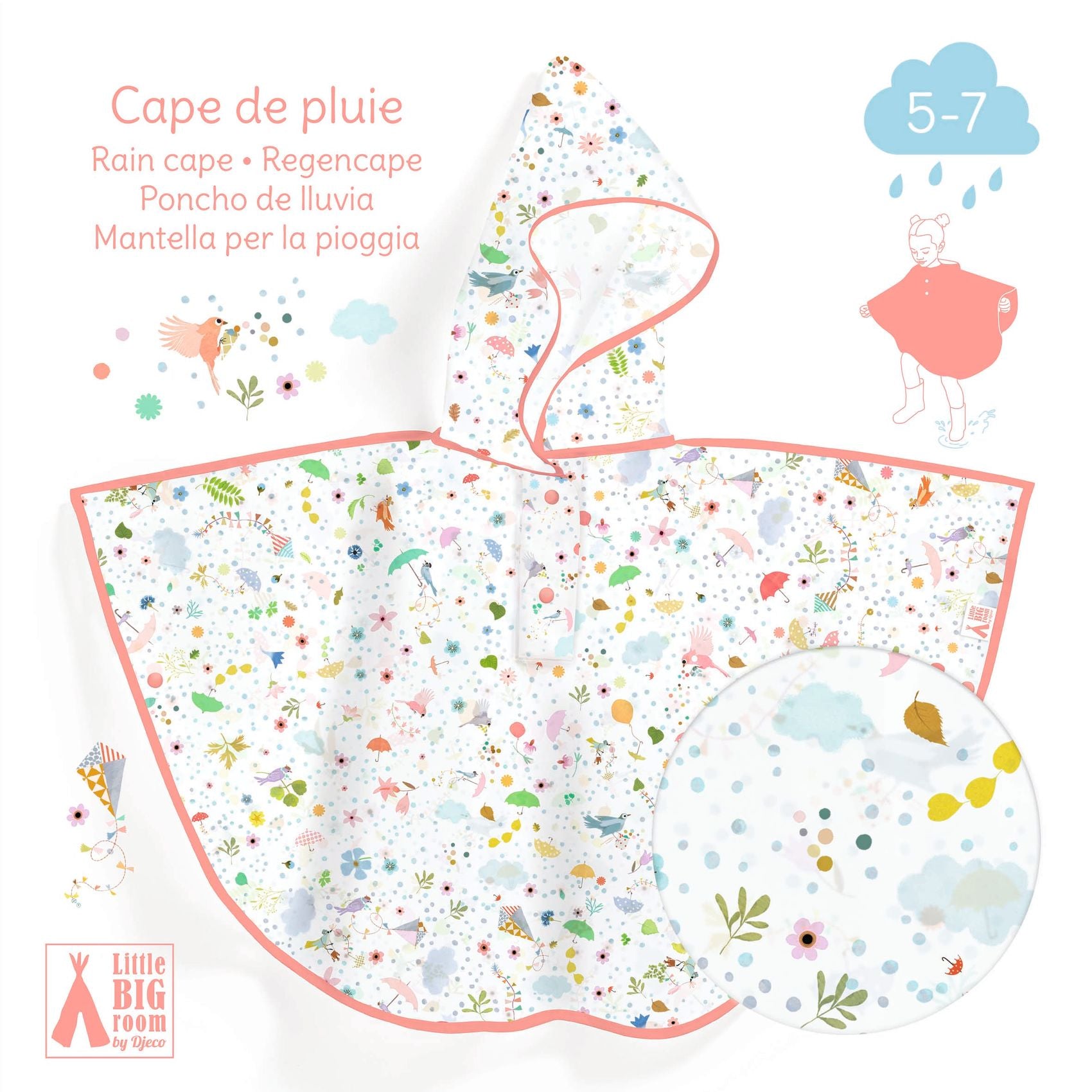 Djeco Lightness Rain Cape Large