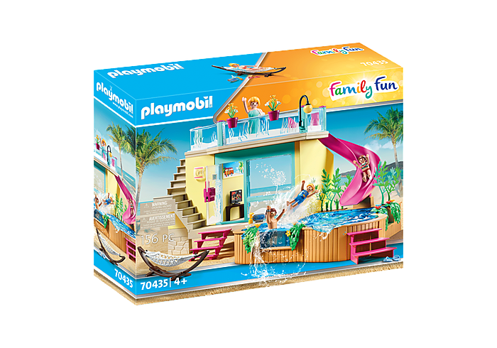 Playmobil 70435 Family Fun Beach Hotel Bungalow with Pool