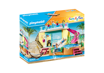 Playmobil 70435 Family Fun Beach Hotel Bungalow with Pool