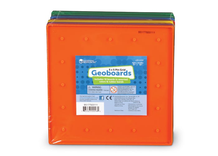 Learning Resources 5 X 5 Pin Geoboards (Set of 10)