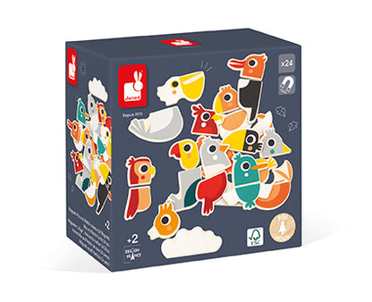 Janod Magnets Mix And Match Birds 24 Pcs