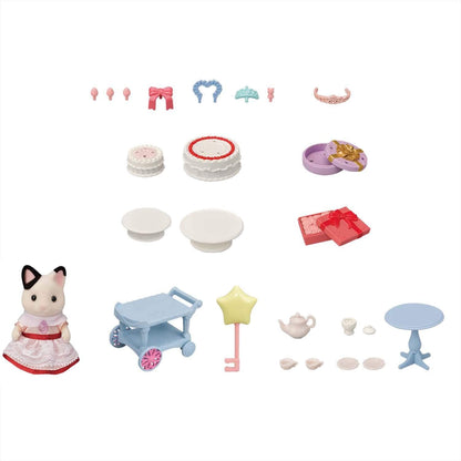 Sylvanian Families Party Time Playset -Tuxedo Cat Girl-