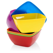 Clever Kidz Pkt6 Sorting Bowls Square Asst Colours