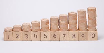 Yellow Door 1-10 Natural Number Stacker