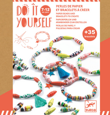 Djeco DIY Paper Beads and Bracelets to Create - Pop And Colourful