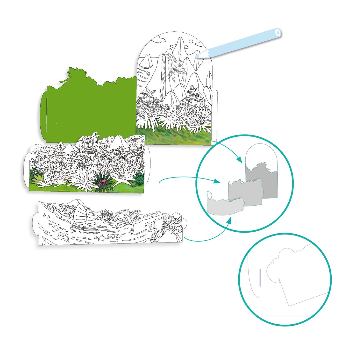 Djeco 3D Colouring On Top… Of My Island