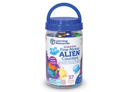 Learning Resources Grab & Sort Fine Motor Alien Counters