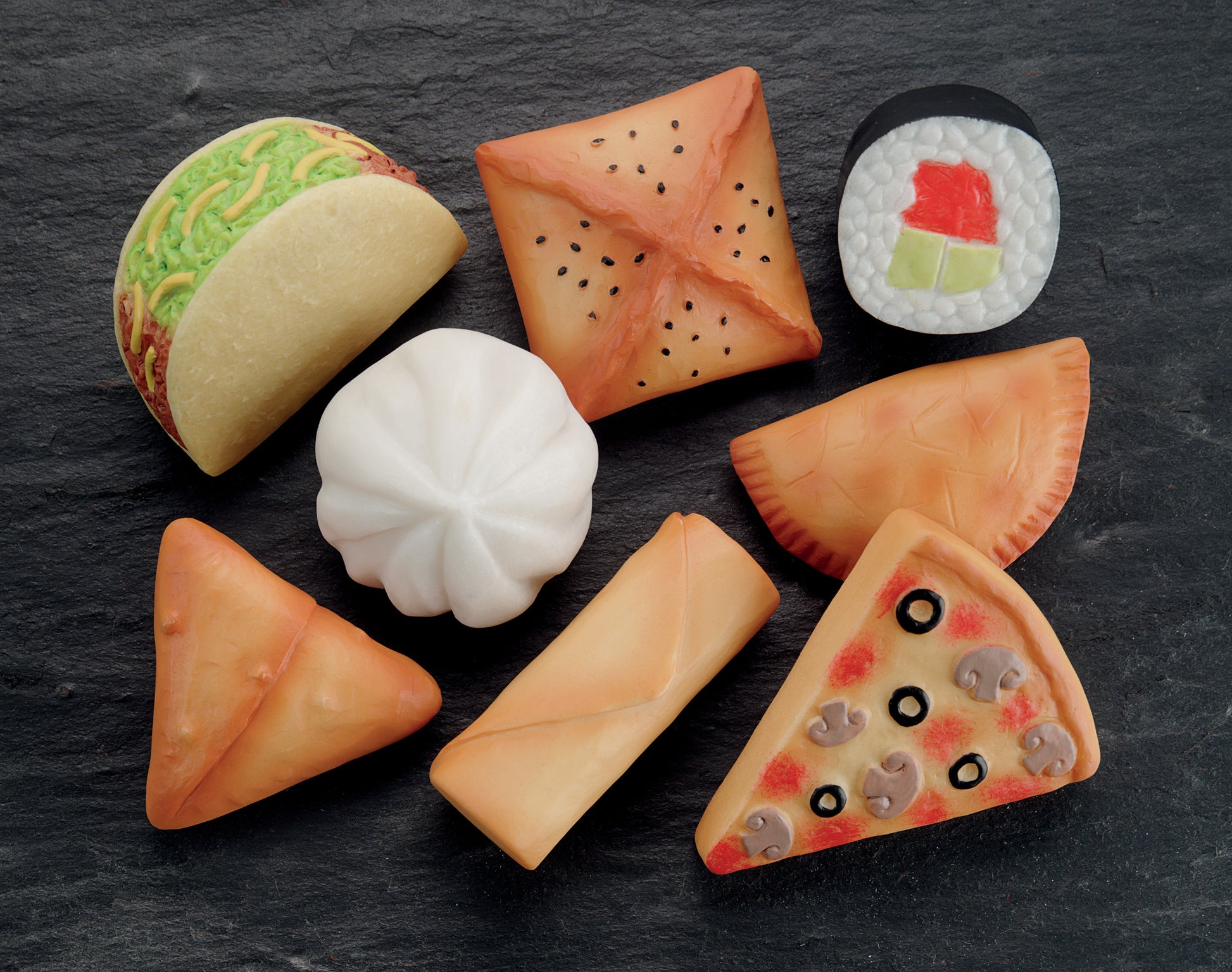 Yellow Door Sensory Play Stones - Foods of the World