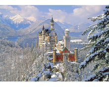 Wentworth Wooden Puzzles Winter Scene with Neuschwanstein 250 Piec Castle - Maxi