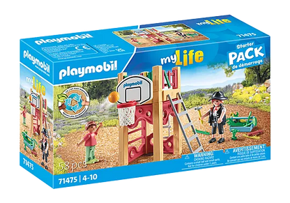 Playmobil 71475 My Life: Outdoor Climbing Frame with Carpenter Starter Pack